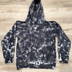 lululemon athletica Black and White Tie-Dye Hooded Dress